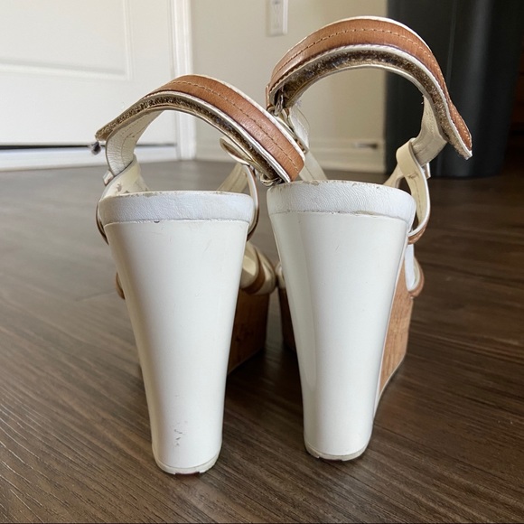 Prada Cork Wedge Strap Heels - Picture 6 of 13